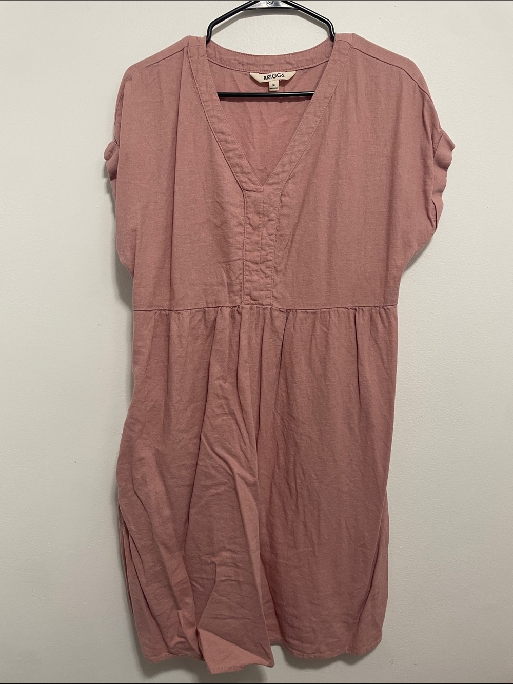 Briggs New York Dusty Rose V-Neck Midi Dress